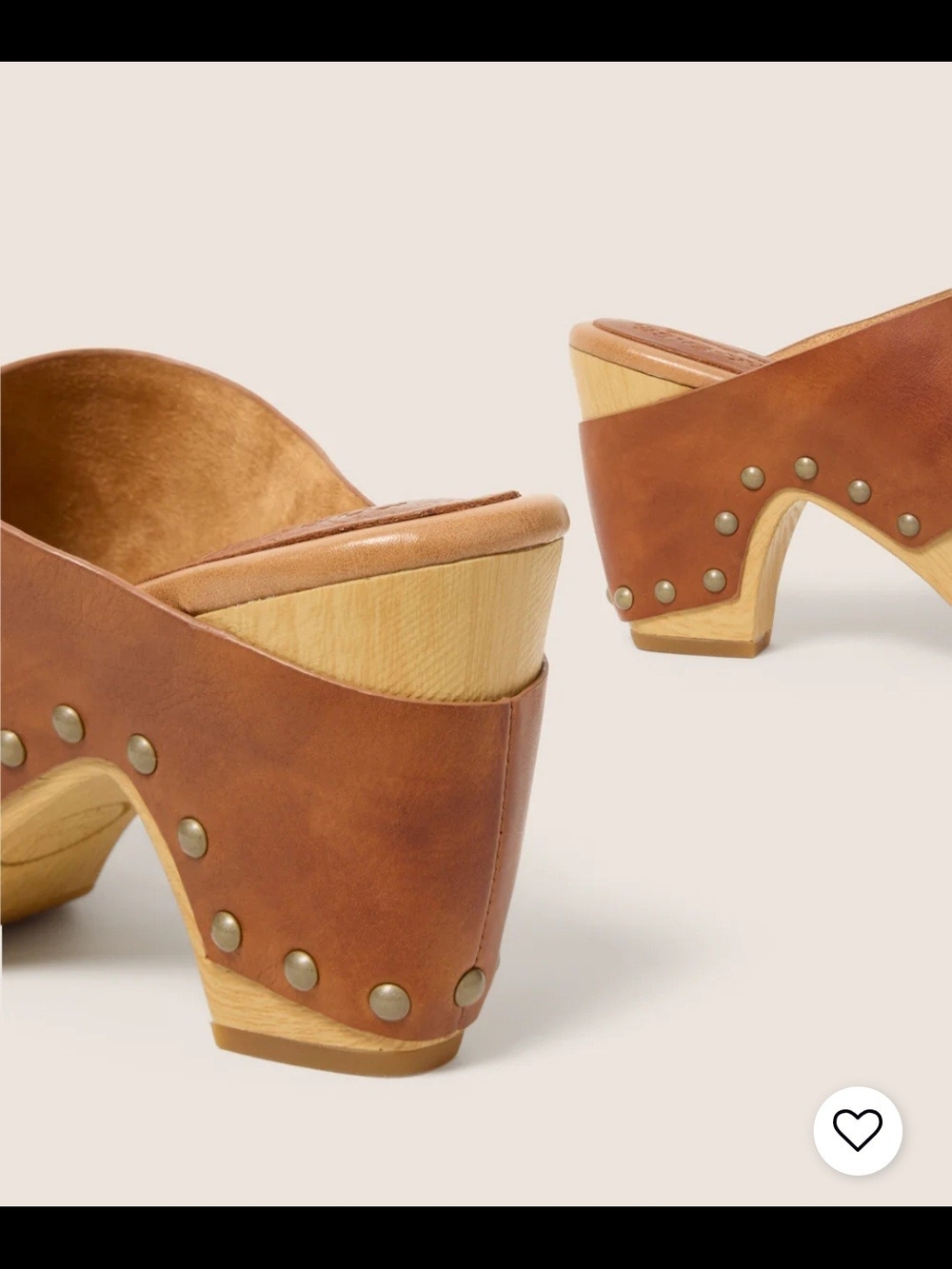 Kork-Ease Gracie Wooden Heel Cognac Leather Crossover Platform Mules - Picture 6 of 7
